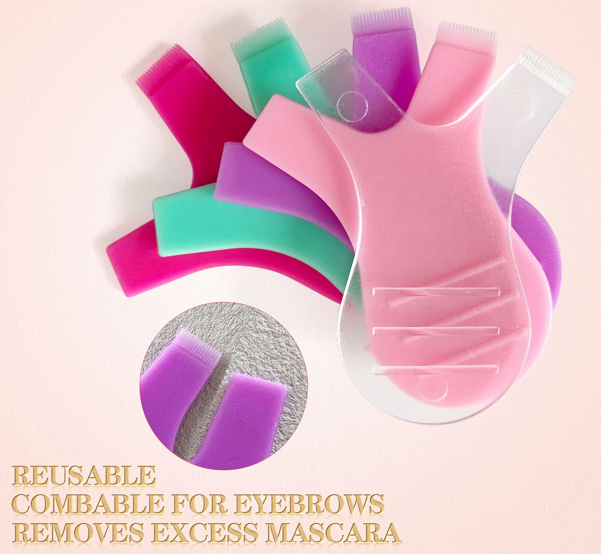 Eyelash Extension Cleaning - 50 шт. многоразовых пластиковых щеточек для