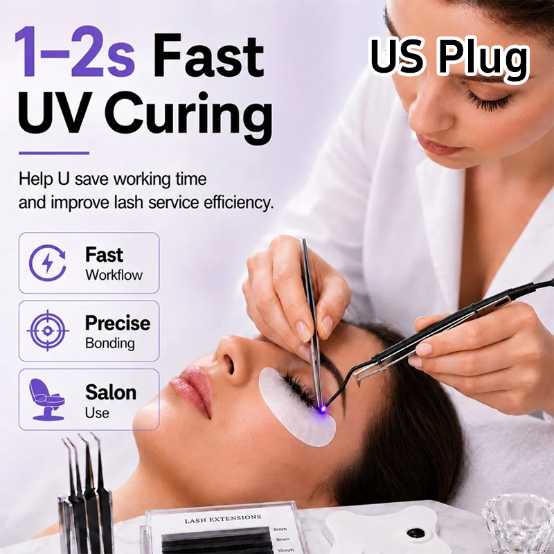 Eyelash Extension Uv - Мини-УФ-лампа для наращивания ресниц с пинцетом,