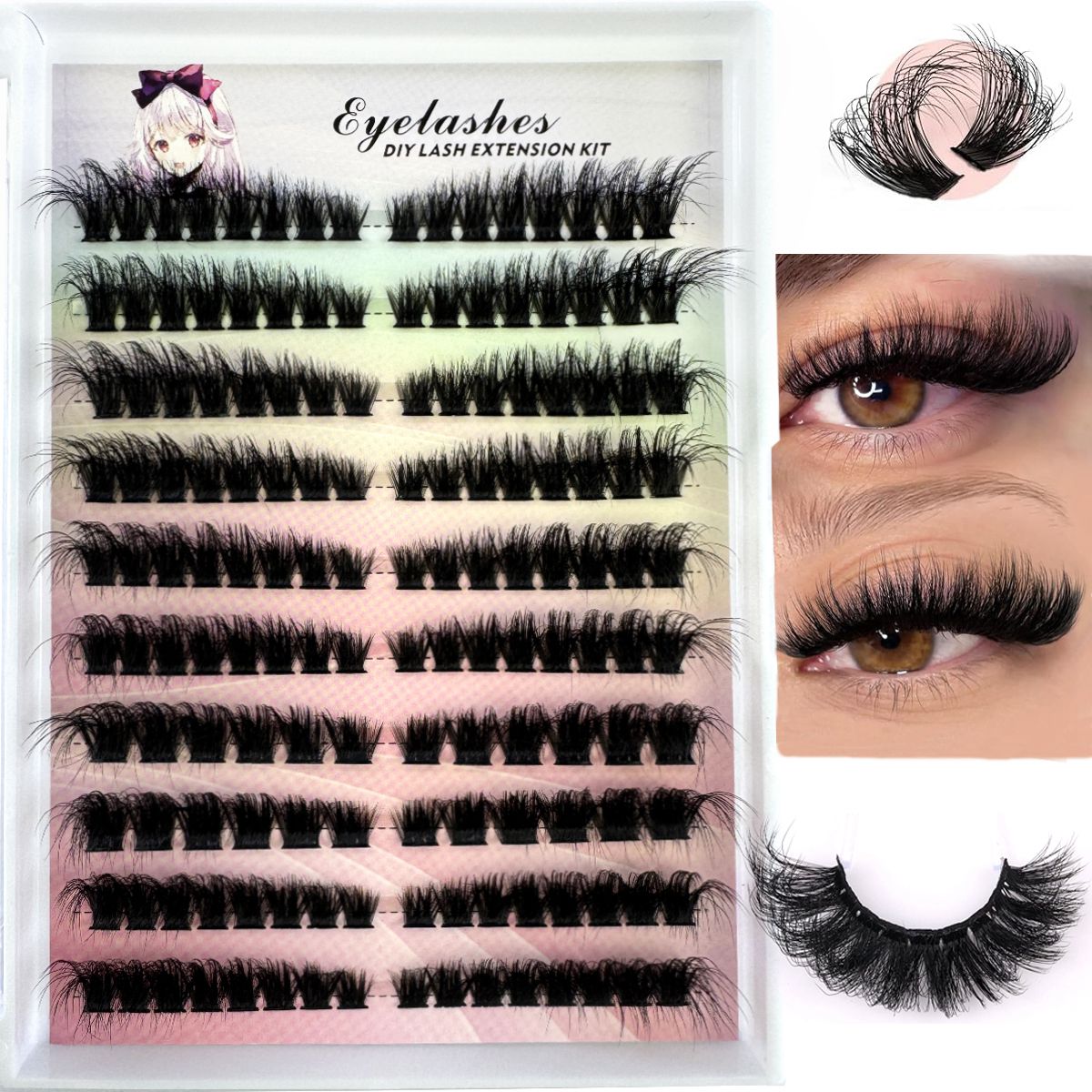 Left+Right Eye Lash Extension  – обзор и цена Eyelash Extension Single Lash
